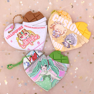 Custom Heart-shaped chocolate keychain