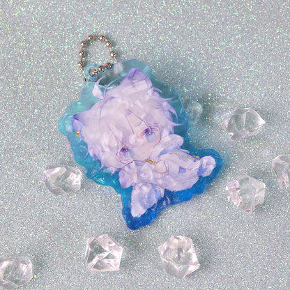 Custom Water ripple acrylic keychain
