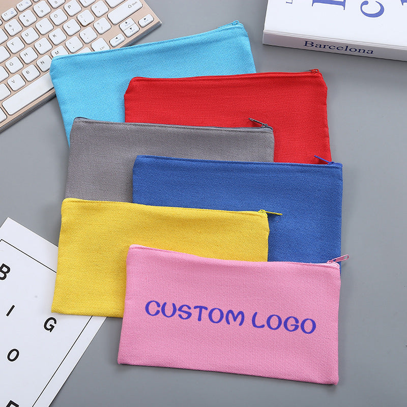 Custom Logo  Canvas Zipper