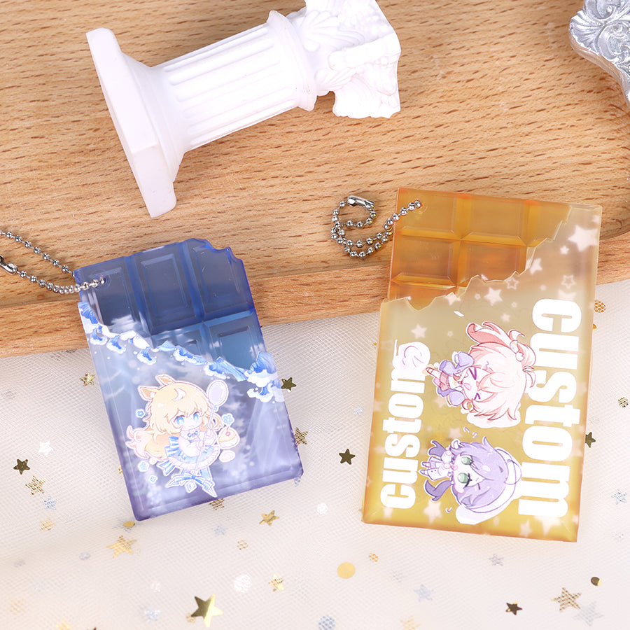 Custom Transparent chocolate keychain(Large)