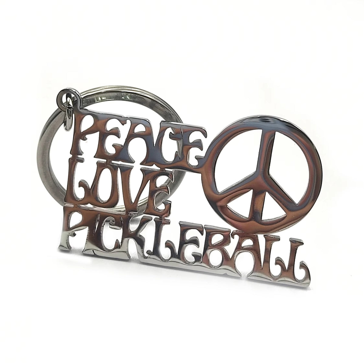 Metal hollow out enamel keychain