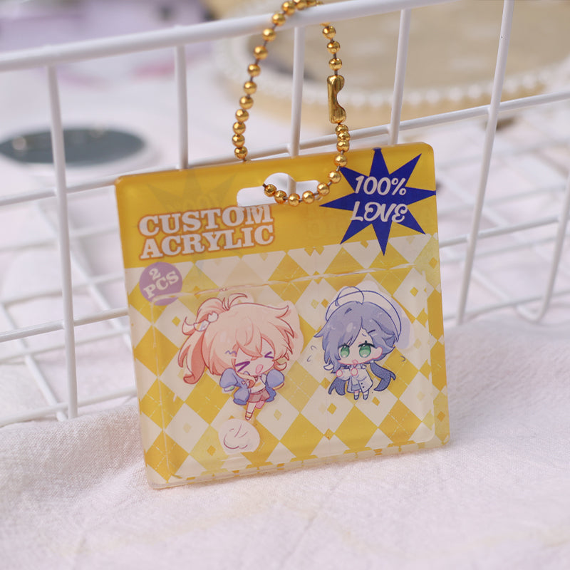 Custom Imitation plastic box acrylic charm