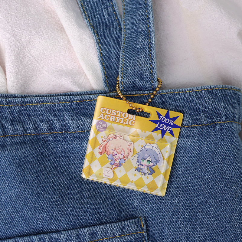 Custom Imitation plastic box acrylic charm
