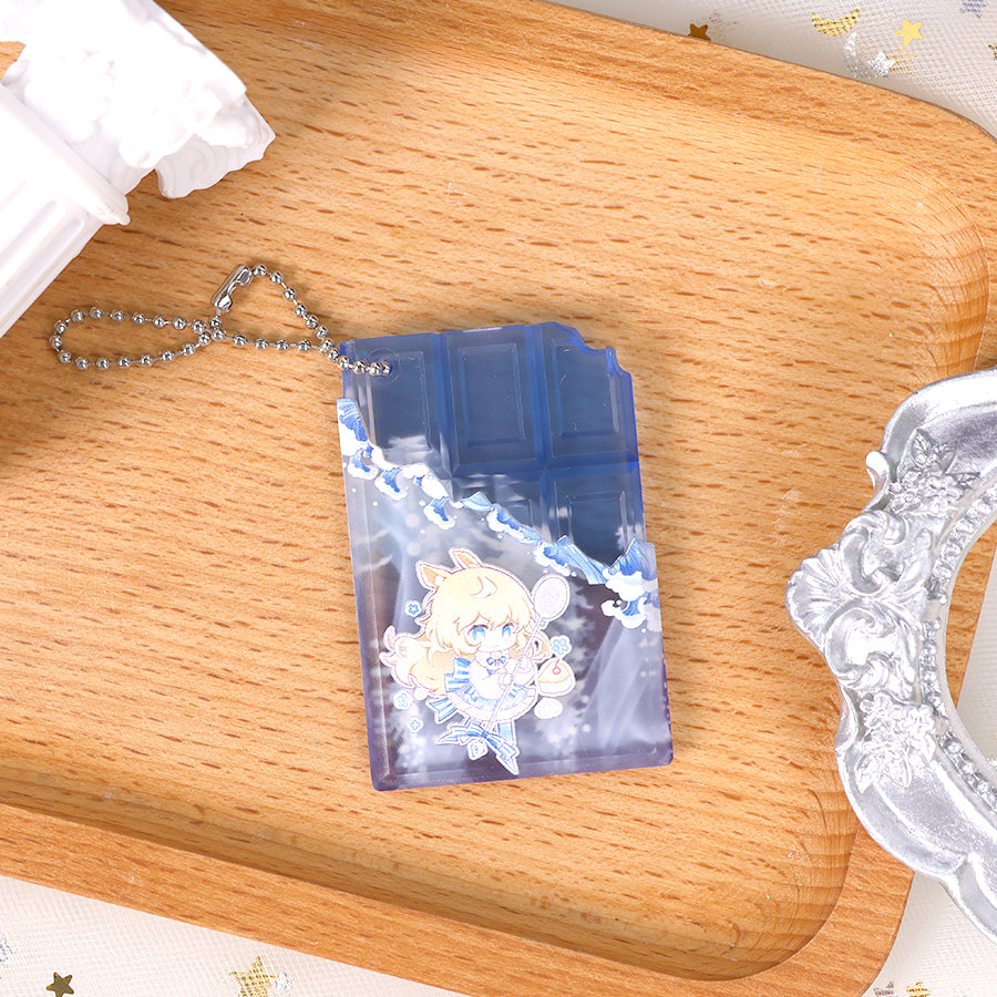 Custom Transparent chocolate keychain(Large)