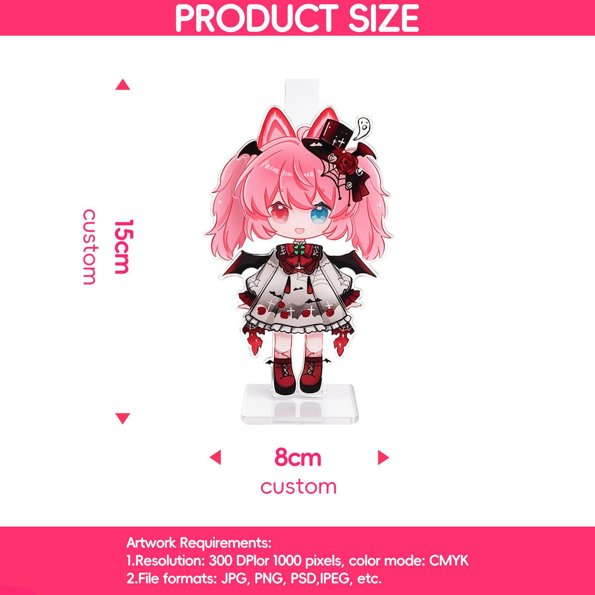 Custom Press-Action Movable Acrylic Standee
