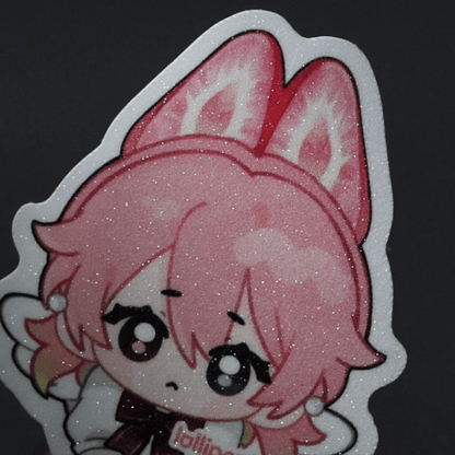 Custom Sand Glitter Frosted Stickers