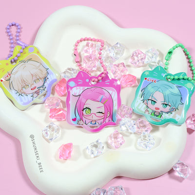 Custom puffy keychain