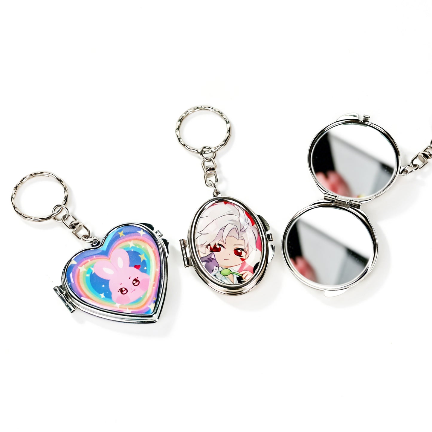 Custom Epoxy Double-Sided Mirror Keychain