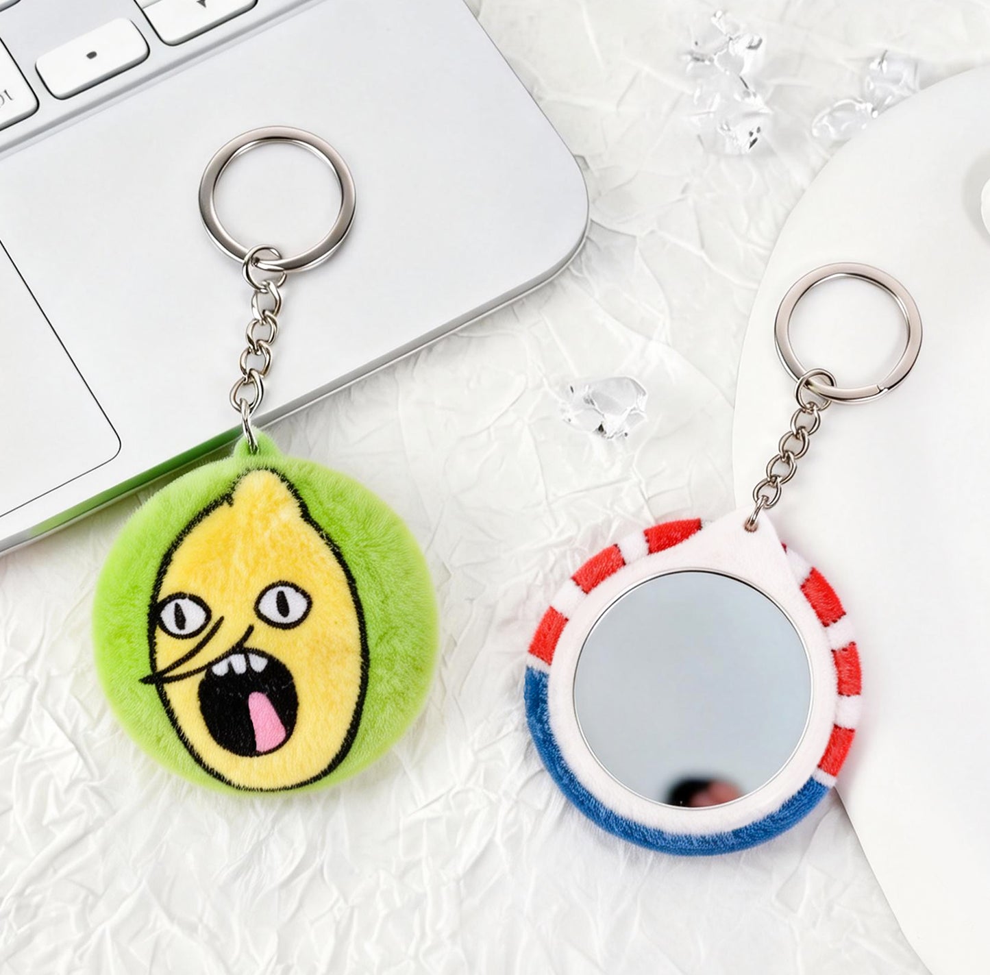 Custom Plush Mirror Keychain