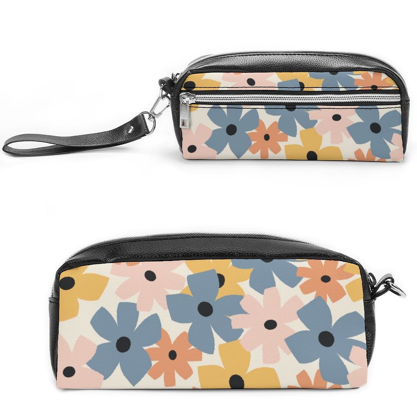 Pen Bag Small Cosmetic Bag Skull Flower