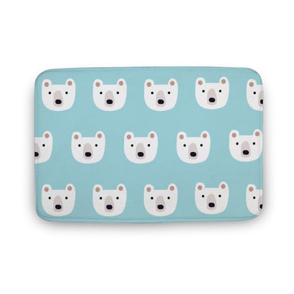 Coral Velvet Rug Polar Bear-blue-repeat-cartoon-child