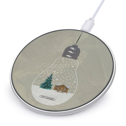 Wireless Charging Pad Christmas in A Light Bulb