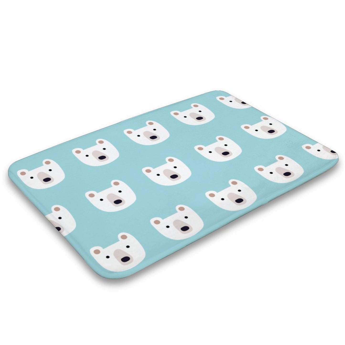 Coral Velvet Rug Polar Bear-blue-repeat-cartoon-child