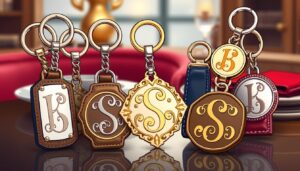 monogram keychain